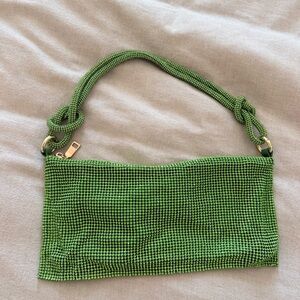 Green Rhinestone Women Bag